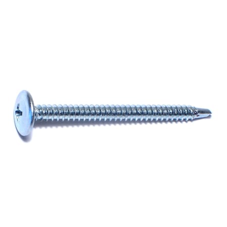 Buildright Self-Drilling Screw, #8 x 2 in, Zinc Plated Steel Truss Head Phillips Drive, 93 PK 54945